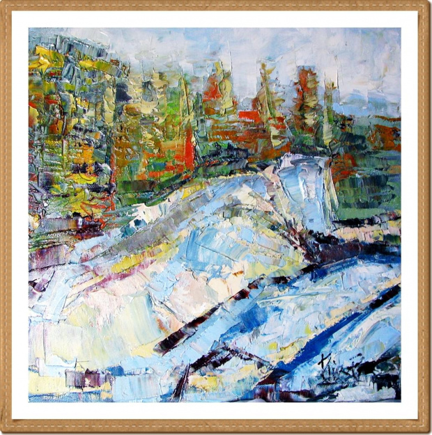 górski widok 40x40 #GórskiWidok #ObrazOlejny